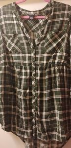 Torrid size 2 Button up flannel blouse